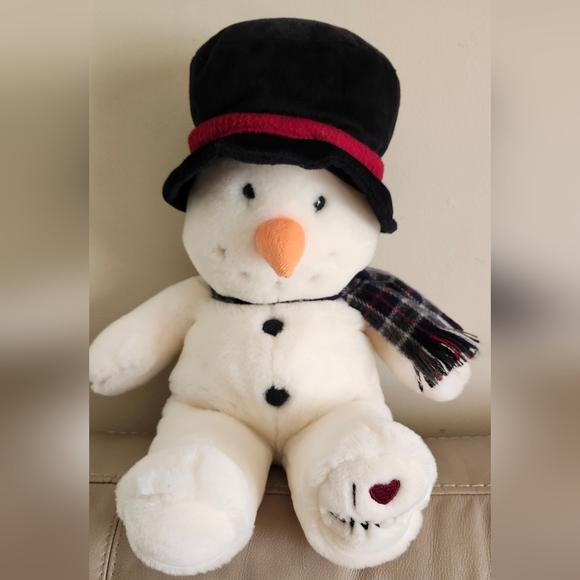 Russ Other - Russ Plush Snowman Named Snowflake with “I Love Snow” on Foot 15"